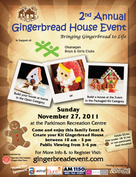 2nd Annual Gingerbread House Event Poster