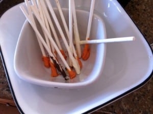 Cake Pop Fat Sticks - hardened chocolate coating Mistake