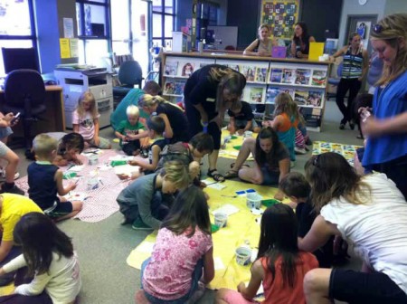 Painting Activity at the Peachland Public Library
